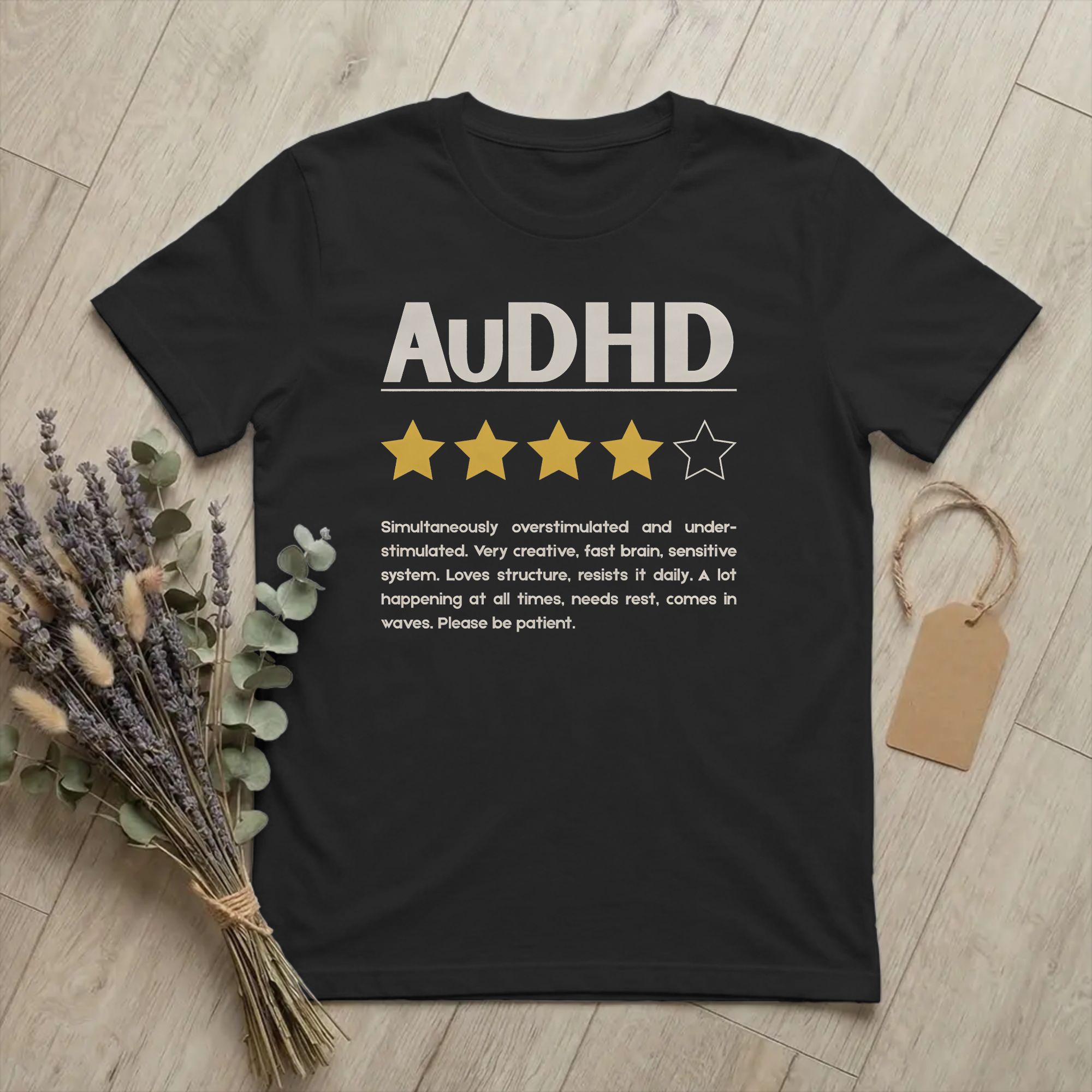 Summer Clothing Reviews - Camiseta de salud mental AuDHD Star