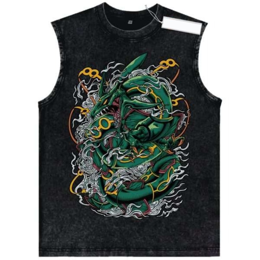 Japan Summer Clothing Women - Camiseta sin mangas vintage lavada con