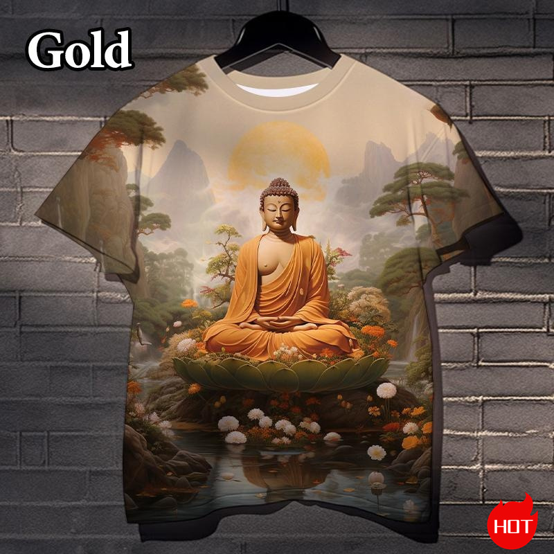 Summer Clothing India - Camiseta budista Harajuku con estampado 3D