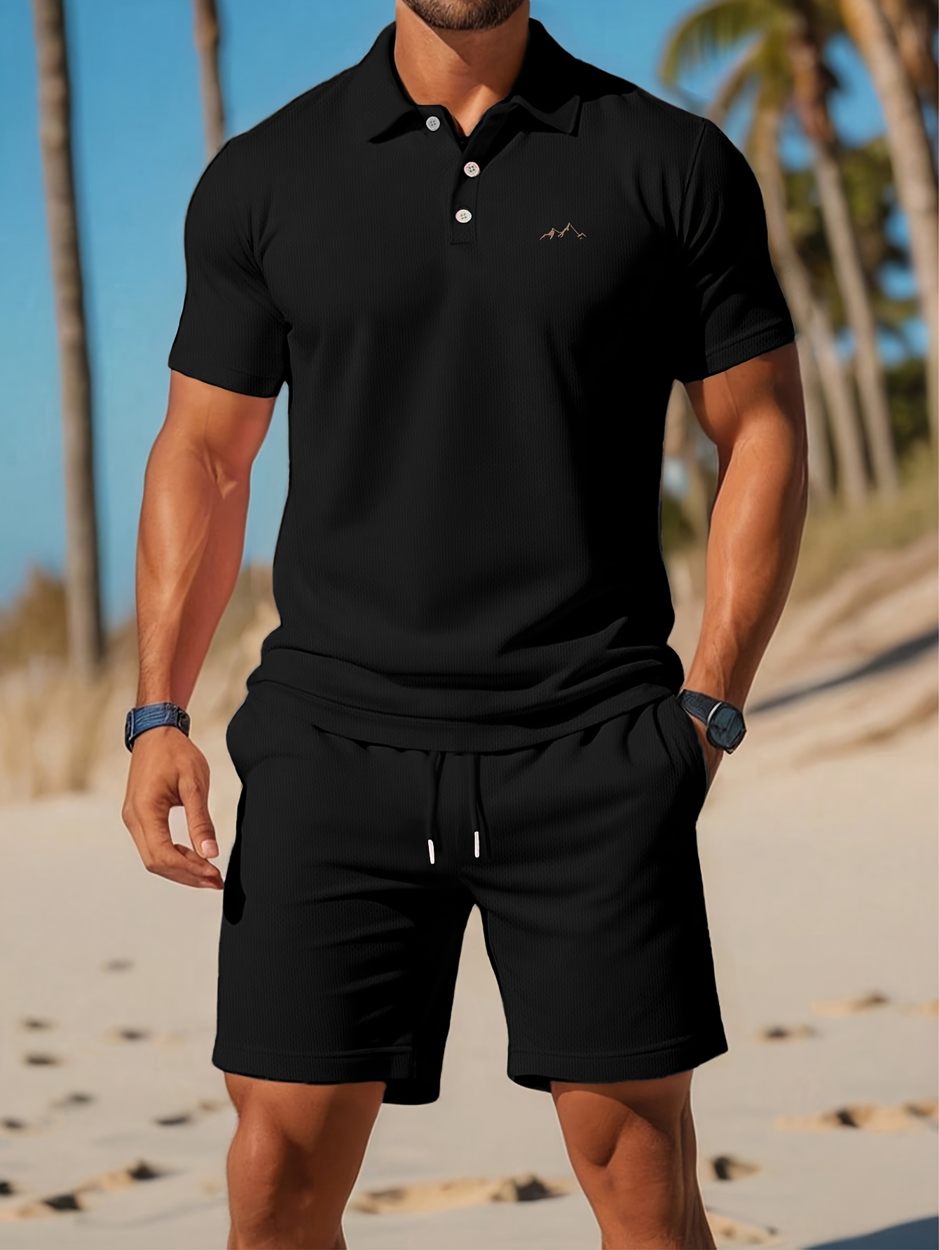 Summer Clothing Shops - Conjunto de Polo para Hombre Verano