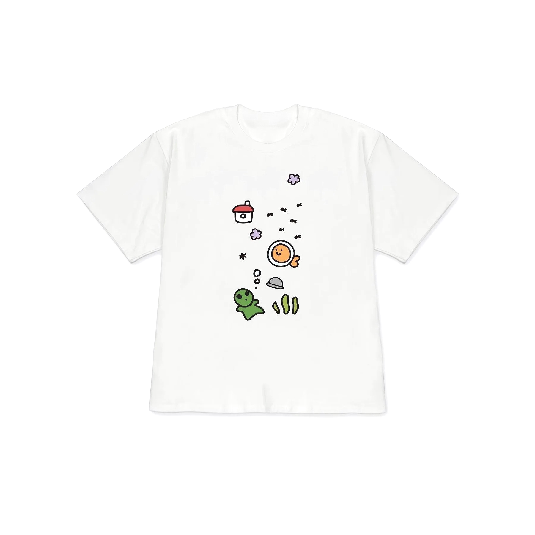 Summer Clothing Reviews - Camiseta de estilo coreano dibujada a