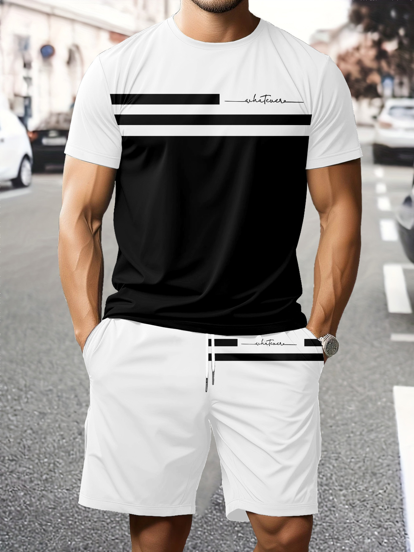 Conjunto de Shorts de Manga Co - Summer Clothing Shops reseña y precio