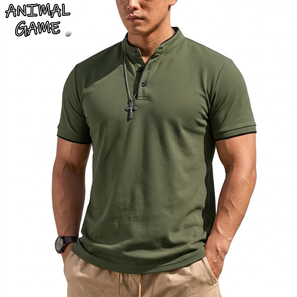 Camiseta Henley de Manga Corta - Summer Gym Clothing reseña y precio