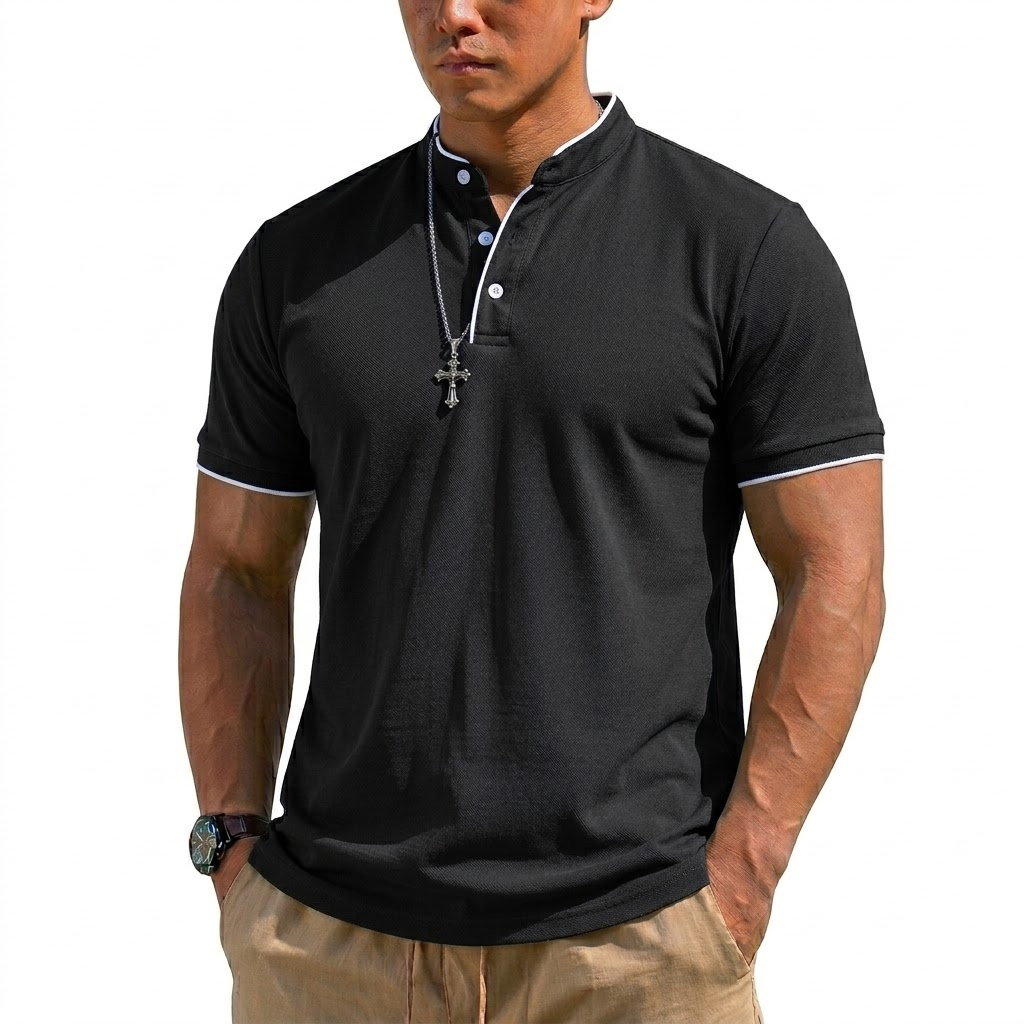 Camiseta Henley de Manga Corta - Summer Gym Clothing reseña y precio