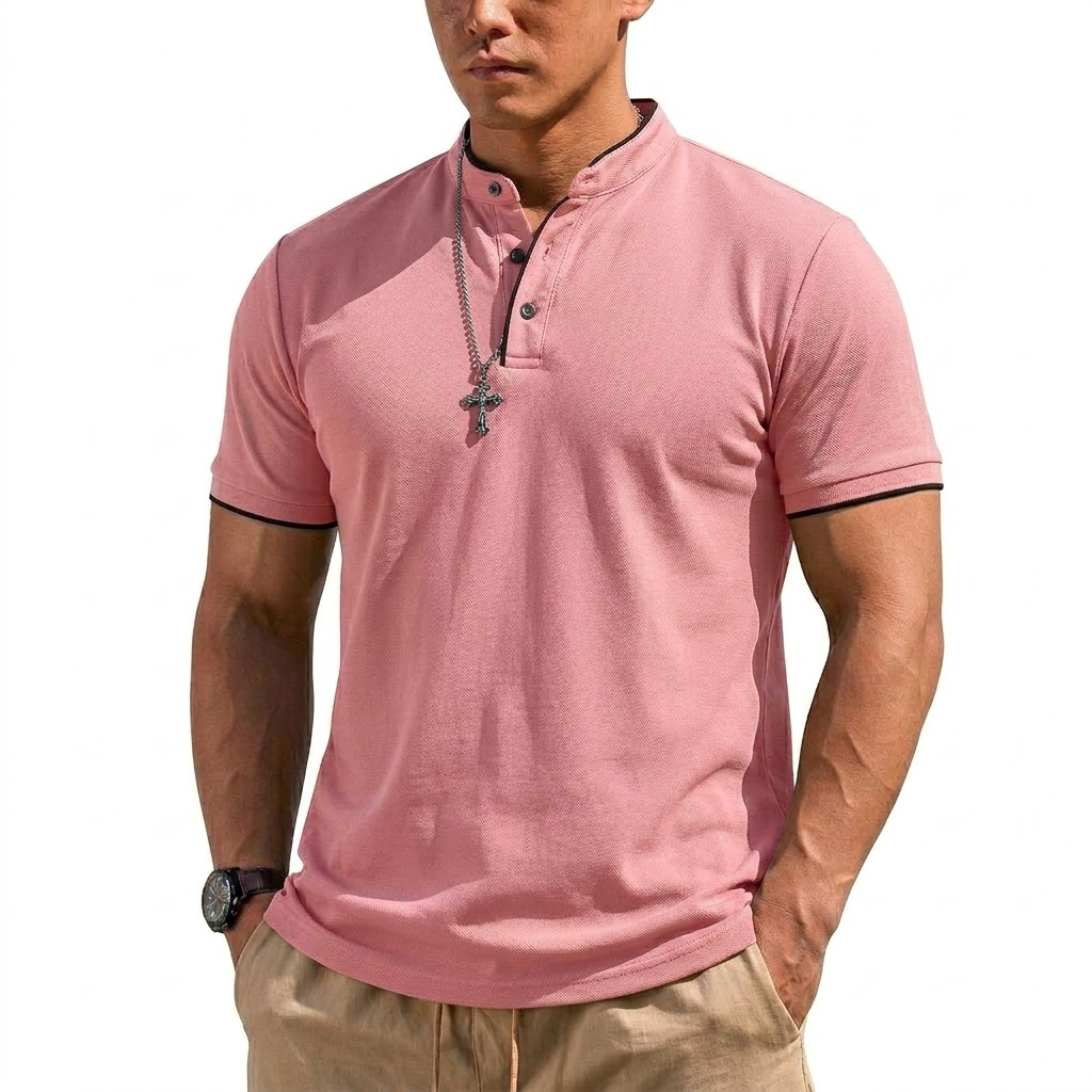 Camiseta Henley de Manga Corta - Summer Gym Clothing reseña y precio
